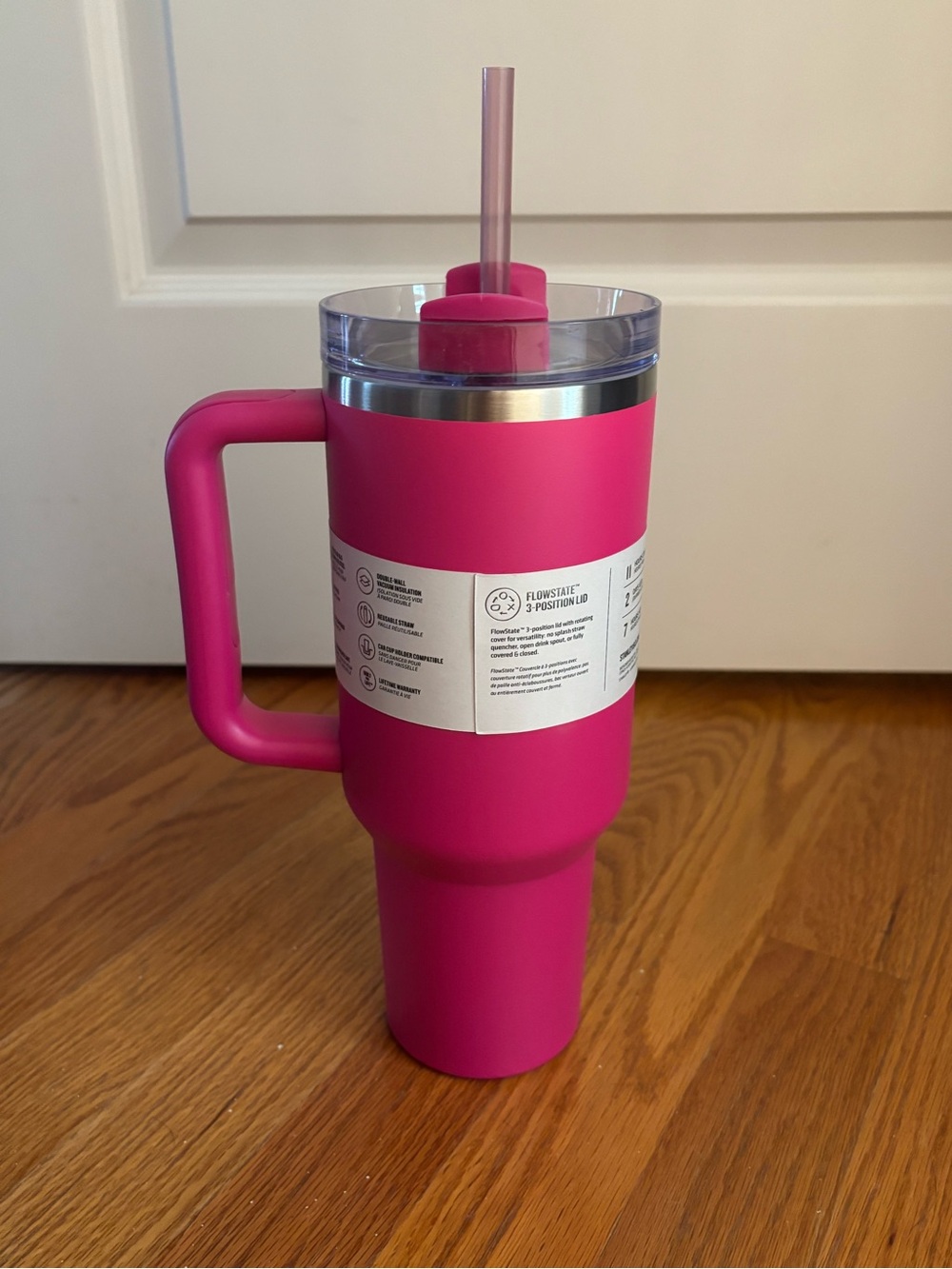 Stanley Camelia Pink Insulated  40 oz Travel Tumbler with Handle - Picture 2 of 4